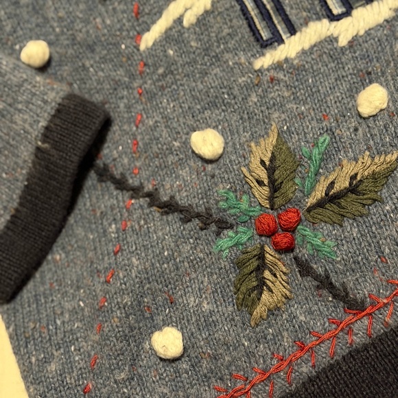 Charming Blue Sweater with Snowman Design - Picture 5 of 12